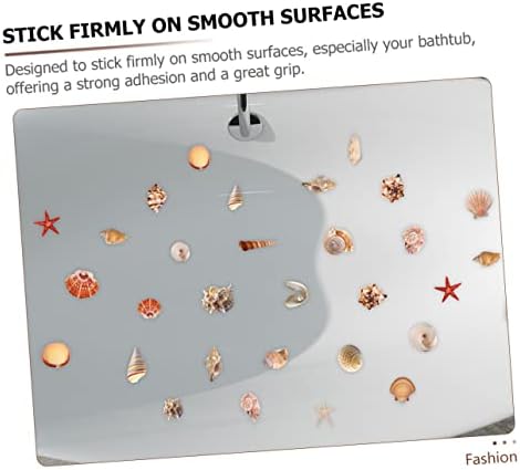 LIFKOME 6 Sheets Seashell Bathtub Decals Non Slip