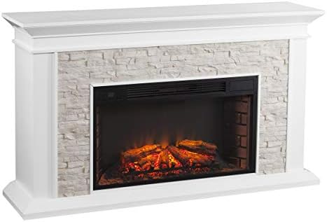 SEI Furniture Canyon Heights Electric Fireplace White