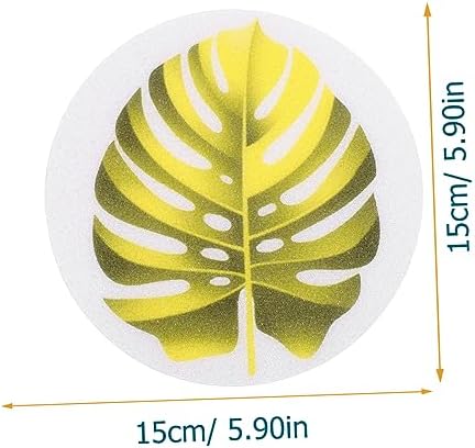 HOLIDYOYO 1Set Leaf Shape Non-Slip Bathtub Stickers