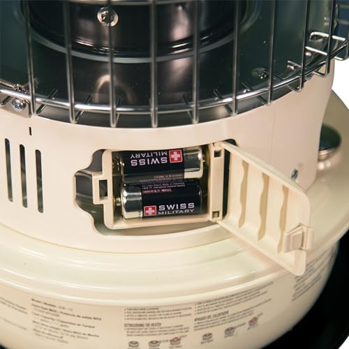 Kero World Kerosene Heater with Chimney Compact and Portable White