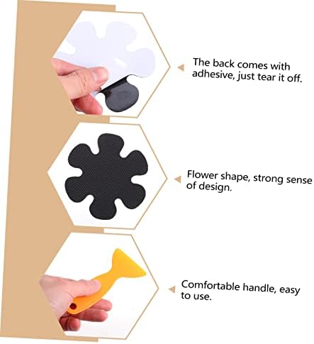 20pcs Flower Shaped Non-Slip Bath Stickers for Bathtub and Shower