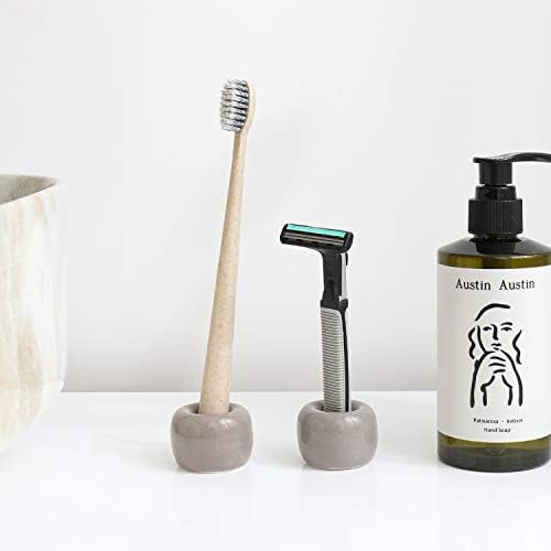 Airmoon Mini Ceramic Toothbrush Holder Stand Pack of 2