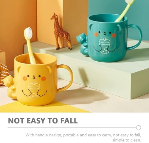 ULTECHNOVO 2 Pcs Kids Cartoon Toothbrush Cup