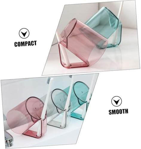 Zerodeko 2Pcs Reusable Toothbrush Cup with Non-Slip Handle