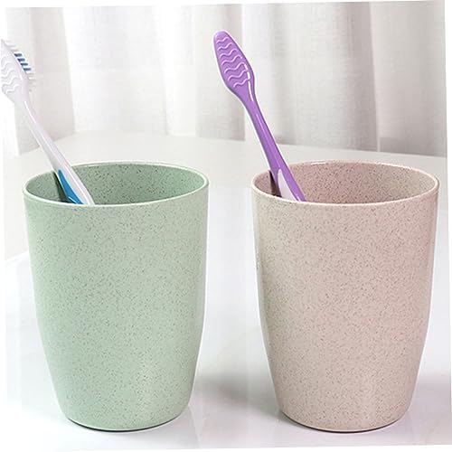 OHPHCALL Mouth Wash Cups 4 Pack Straw Tumbler for Bathroom