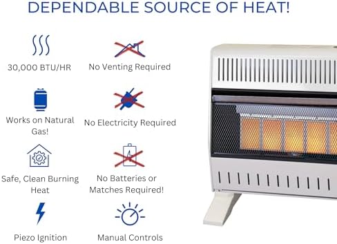 ProCom Natural Gas Ventless Infrared Heater 30000 BTU