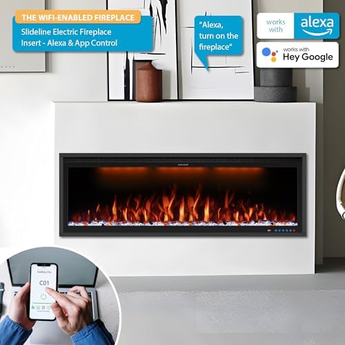 Benrocks 48 Smart WiFi Electric Fireplace Insert