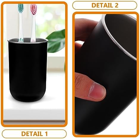 HOLIDYOYO 2-Piece Toothbrush Holder Set Stainless Steel Travel Tumbler