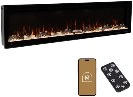 Modern Ember Aerus 72 Inch Smart Linear Electric Fireplace 1