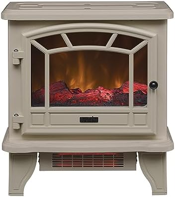 Duraflame Infrared Quartz Electric Fireplace Stove Heater Cream