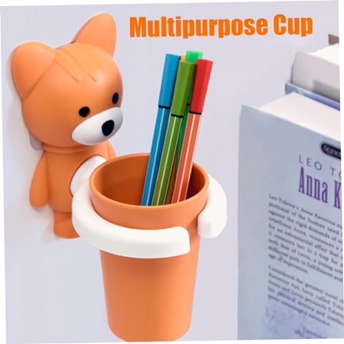 Kids Toothbrush Holder with Cartoon Fox Design