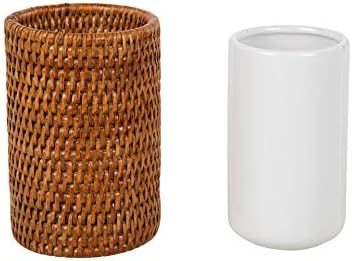 Kouboo La Jolla Rattan Toothbrush Holder Honey-Brown