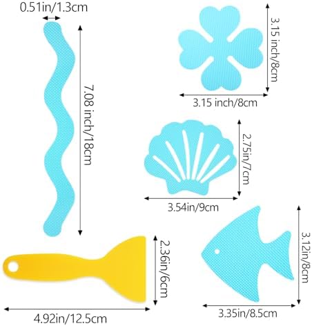 48 PCS Non-Slip Bathtub Stickers with Scrapers