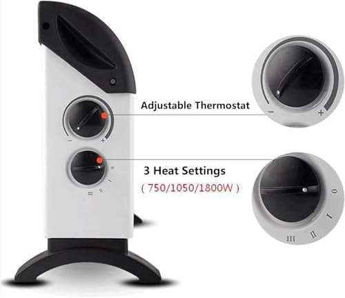 CLEIPENG 360 Circulation Electric Wall Mounted Space Heater with Adjustable Tat
