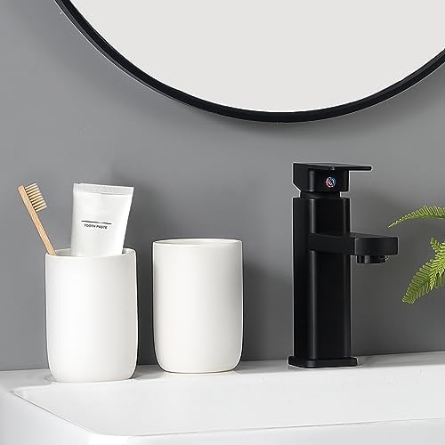 Ceramic Soap Dispenser Set with Toothbrush Holders