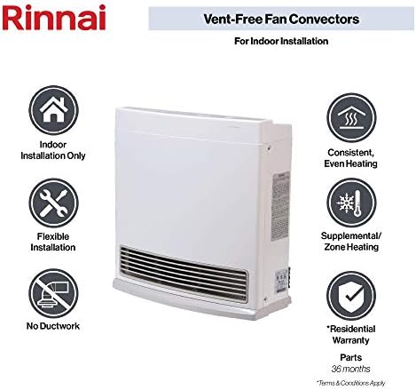 Rinnai FC510P Ventless Propane Heater - Energy Efficient and Smart Controlled