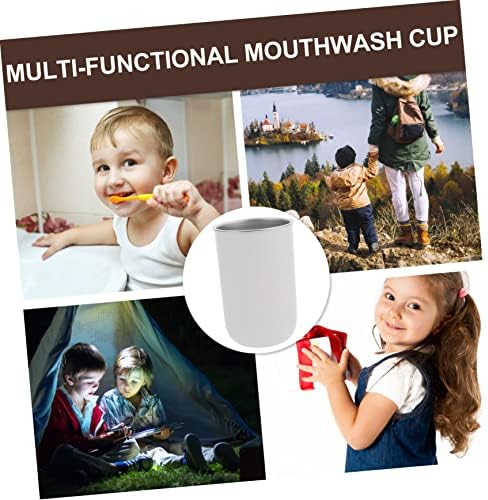 Anneome 2pcs Stainless Steel Mouthwash Cup for Boys and Girls