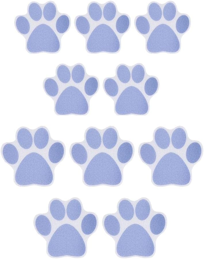 10pcs Nonslip Dog Paw Bathtub Stickers