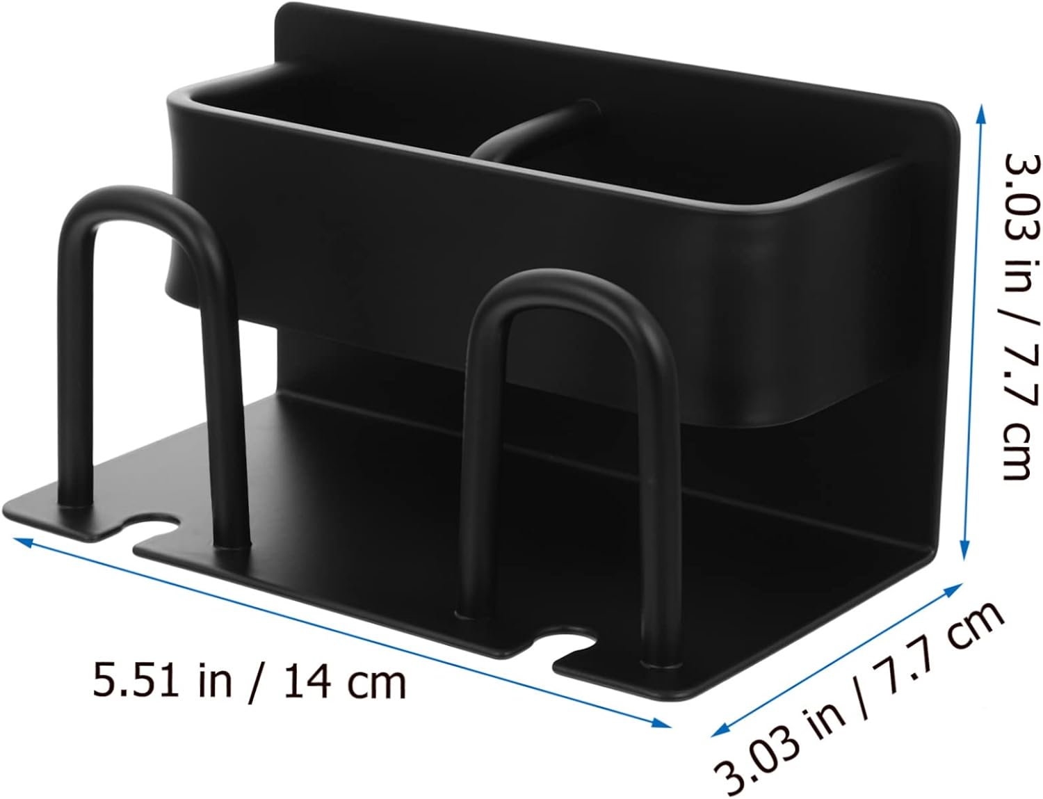 Wall Mounted Aluminum Toothbrush Holder with Cup Holder