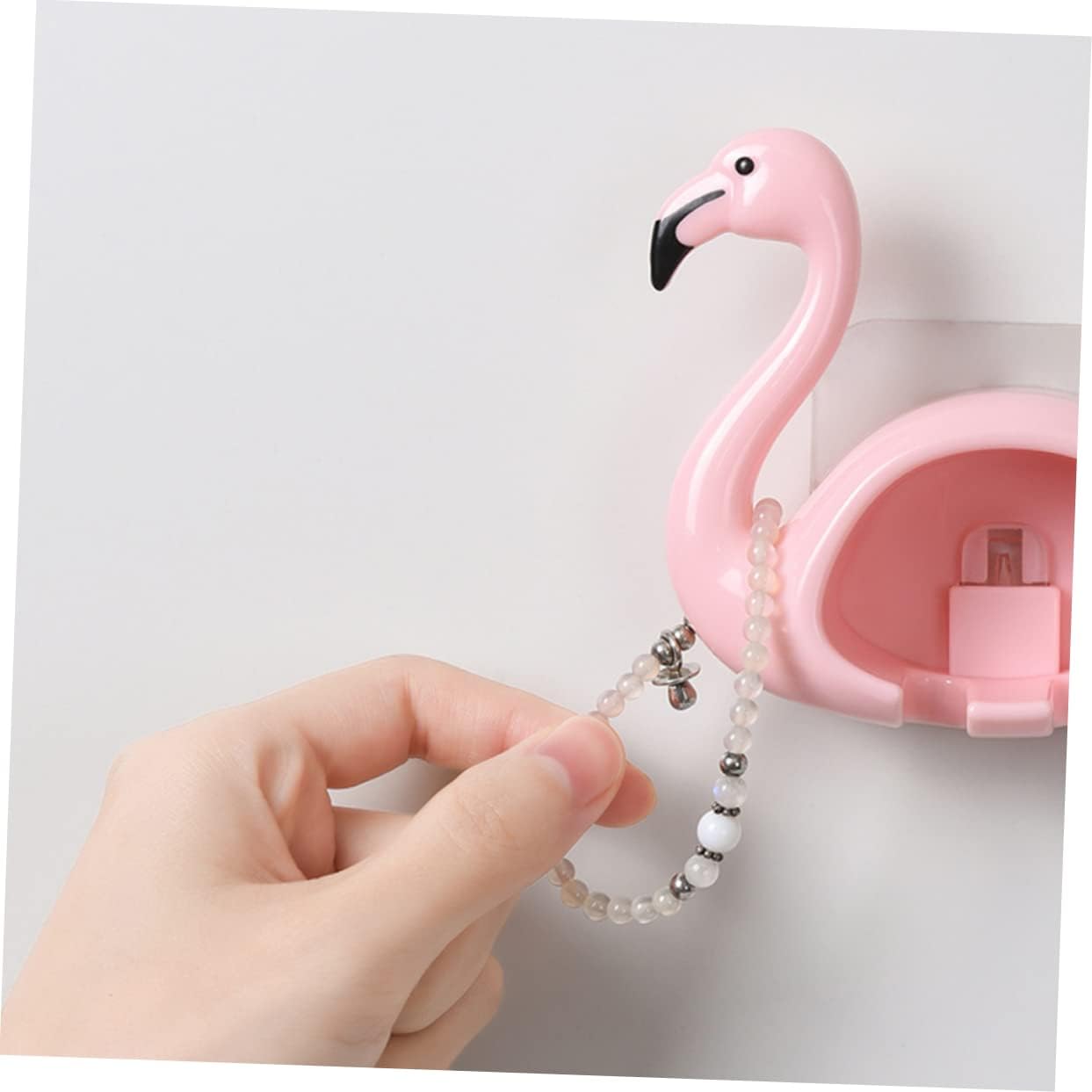 2pcs Flamingo Toothbrush Holder Wall Mounted Organizer for Electric Toothbrushes