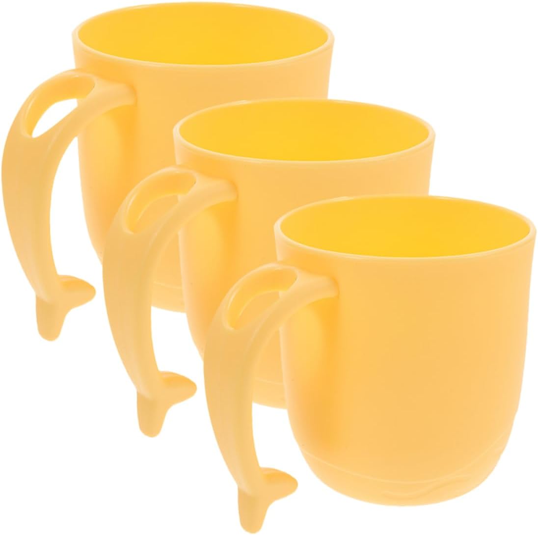 3PCS Dolphin Tail Handle Toothbrush Cups