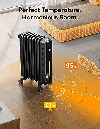 Dreo Oil Filled Radiator Heater with Remote 1500W