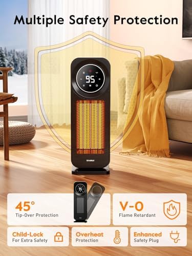 GiveBest Touch Panel Space Heater 1500W with Remote