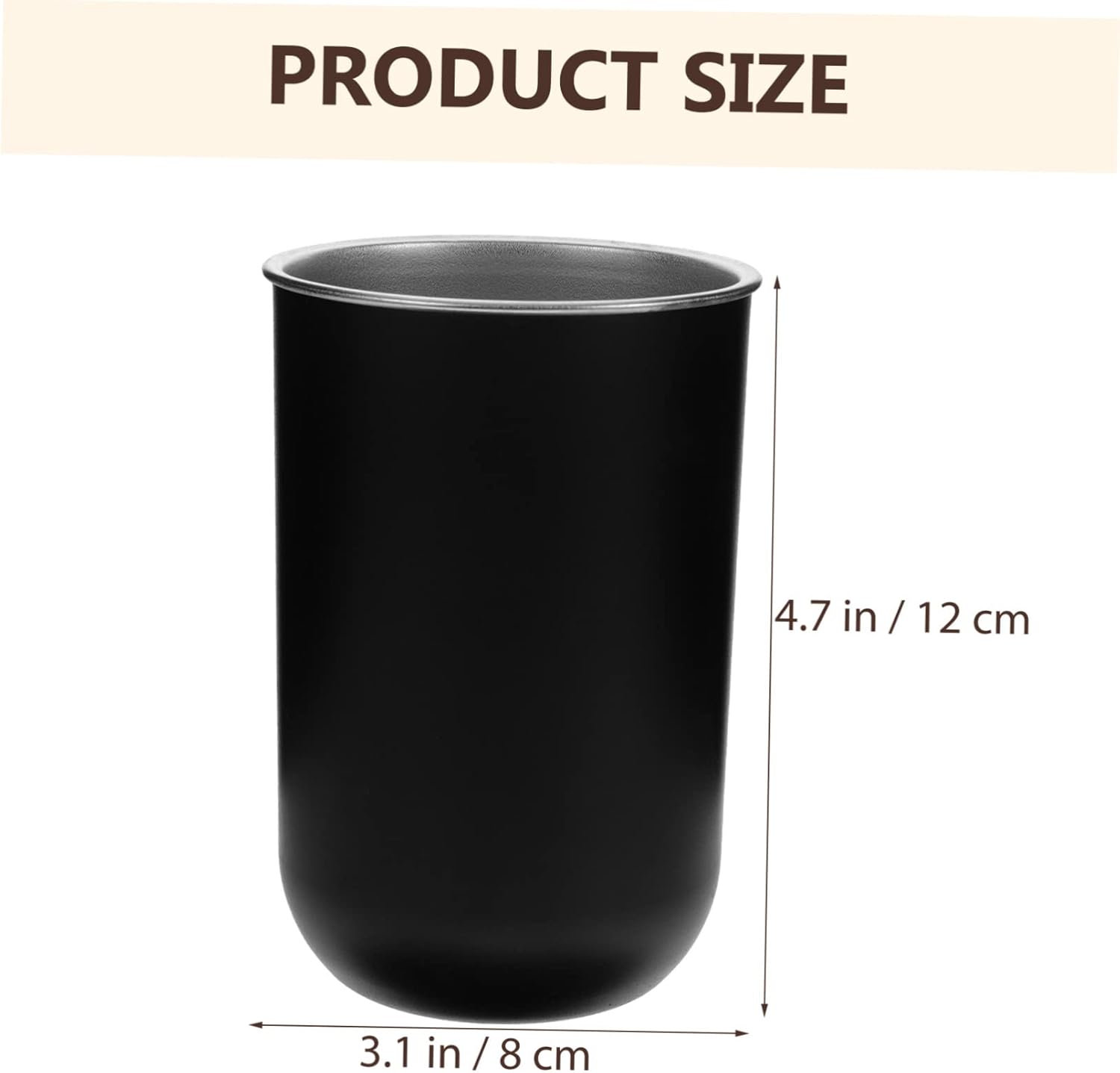 HOOTNEE 2Pcs Multi-Purpose Stainless Steel Mouthwash Cup Set for Bathroom Use
