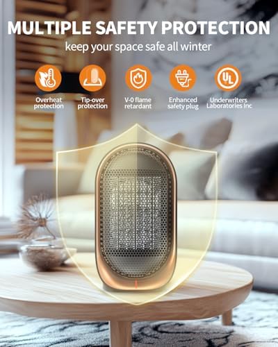 BZGG Electric Space Heater with Safety Features