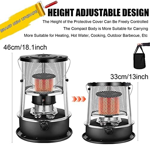 DuANgu Kerosene Heater Stove with 45L Capacity and 6 Wicks