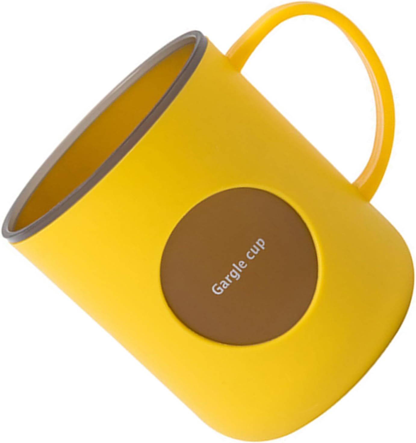 HERCHR Bathroom Tumbler Cup with Handle Yellow