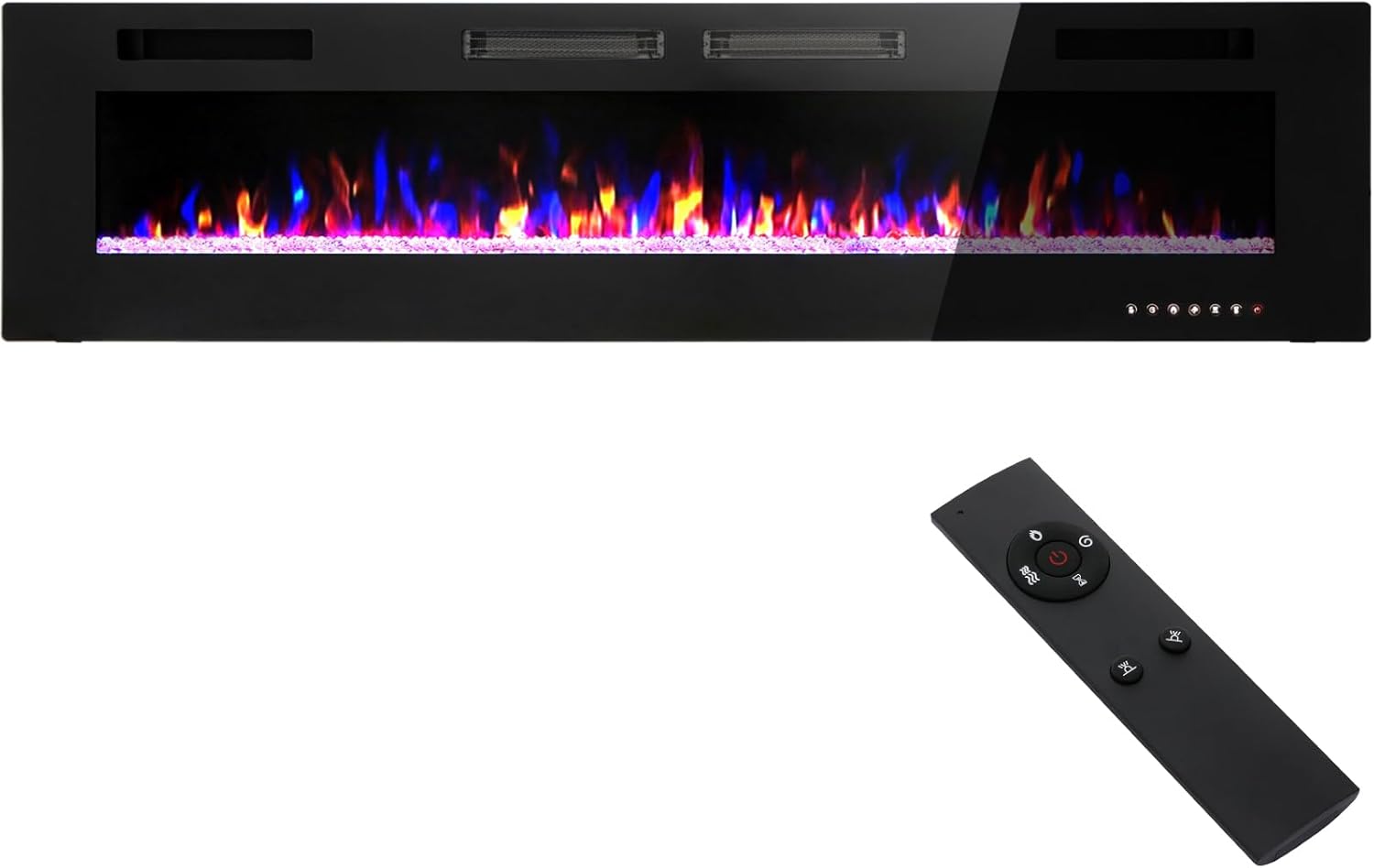 Sophia William 72 Inch Electric Fireplace with Remote Control 1