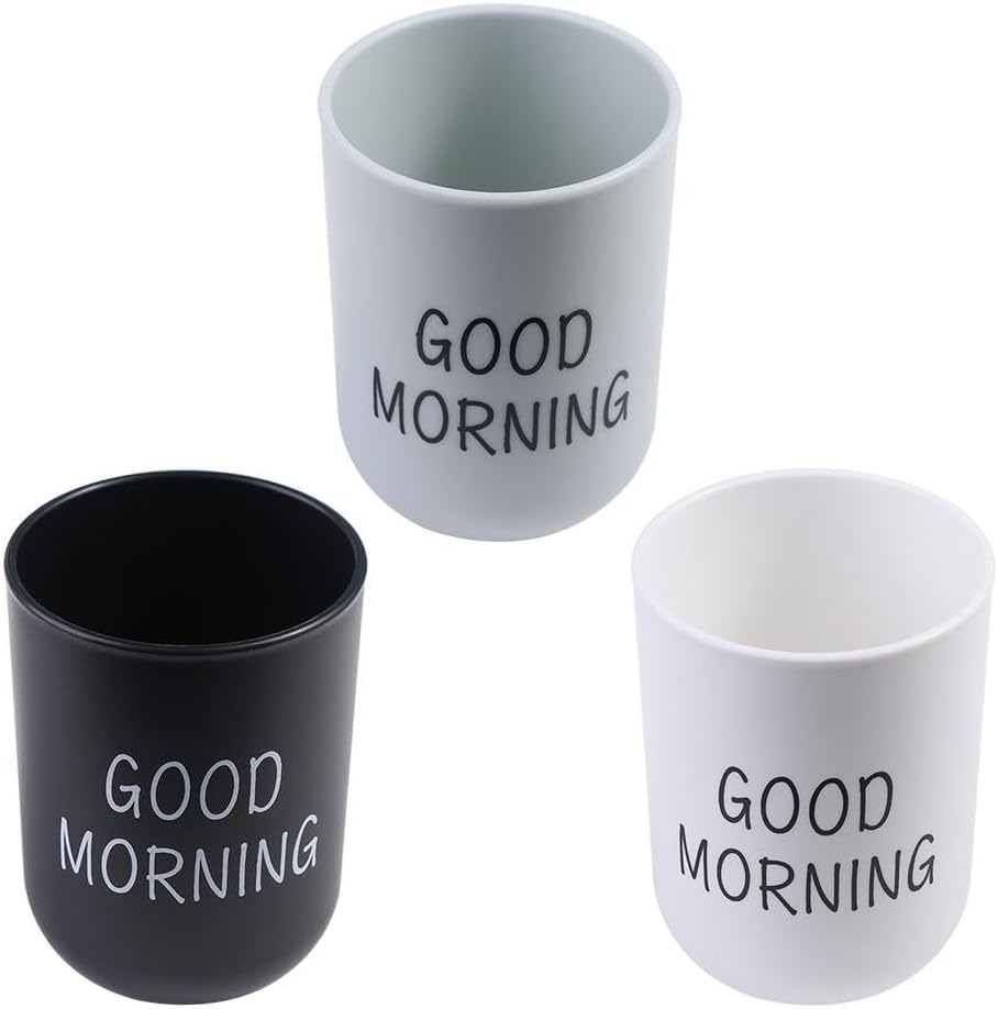 Portable Plastic Toothbrush Holder with Cup Storage - Green