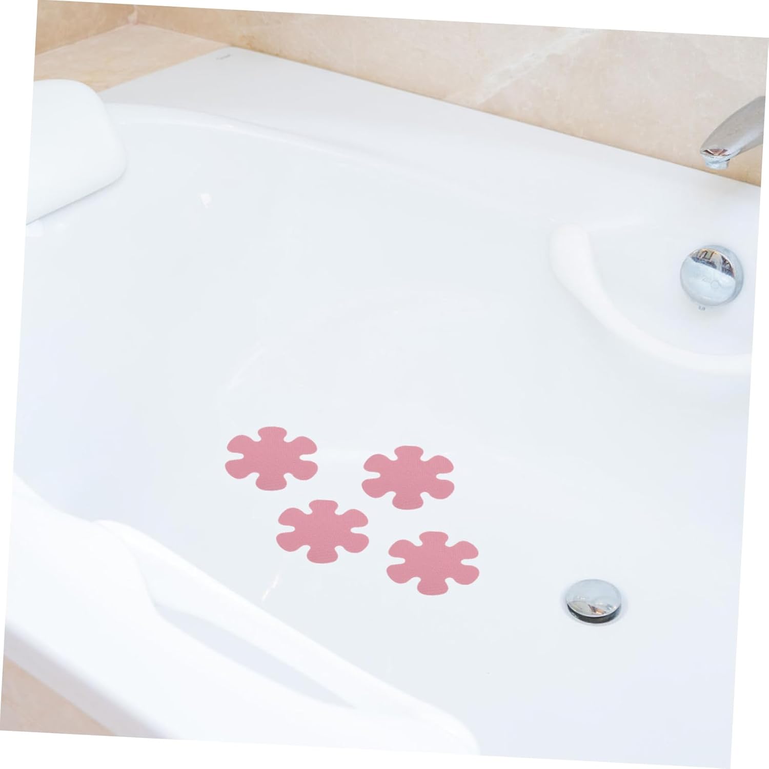 PRETYZOOM 20pcs Flower Shape Non-Slip Bathtub Decals