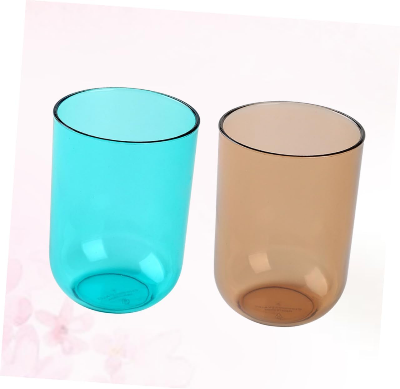 Luxshiny 2pcs Transparent Toothbrush Cups for Adults and Kids