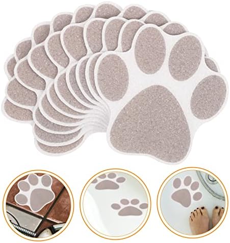 ABOOFAN 10Pcs Non-Slip Dog Paw Bathtub Stickers