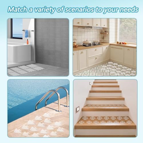 48 PCS Non-Slip Bathtub Stickers with Scrapers