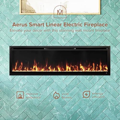 Modern Ember Aerus 60 Inch Smart Linear Electric Fireplace