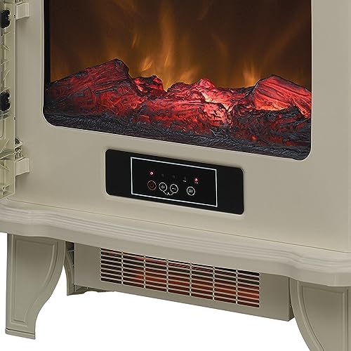 Duraflame Infrared Quartz Electric Fireplace Stove Heater Cream