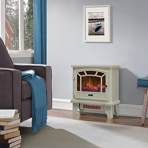 Duraflame Infrared Quartz Electric Fireplace Stove Heater Cream