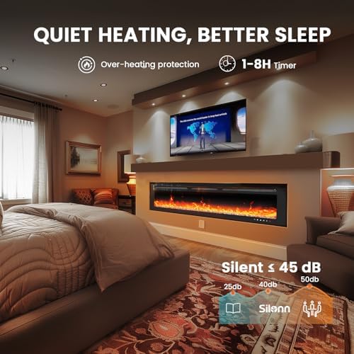 Silonn 60 Smart Electric Fireplace with App Remote