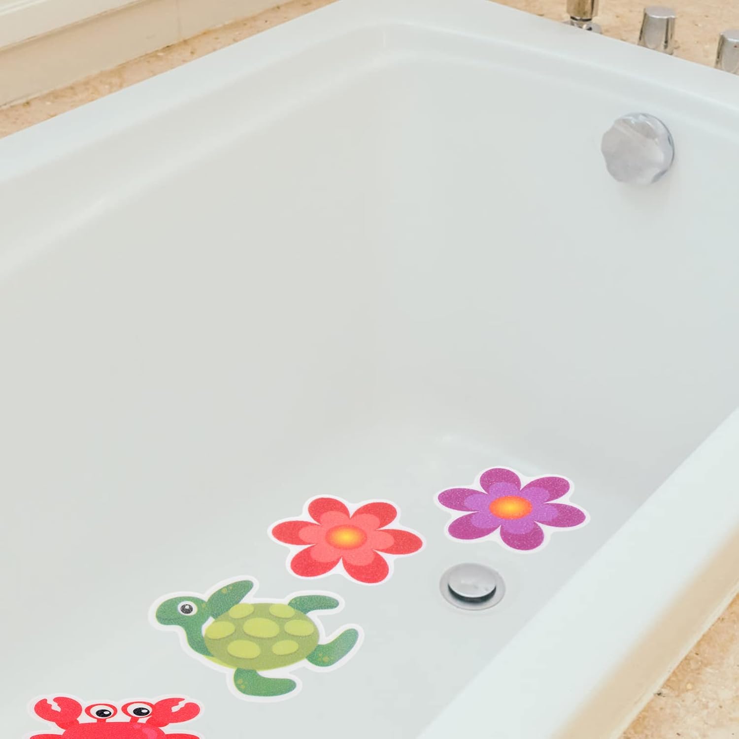 1Set Life Non Slip Bathroom Sticker Decals for Bathtub with Scraper