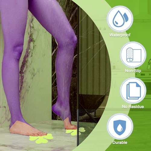 PATIKIL 20 Pcs Non-Slip Bathtub Stickers Grass Green 1