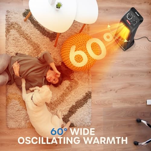 ECOWELL 18 Tower Heater with 3 Modes and Thermostat