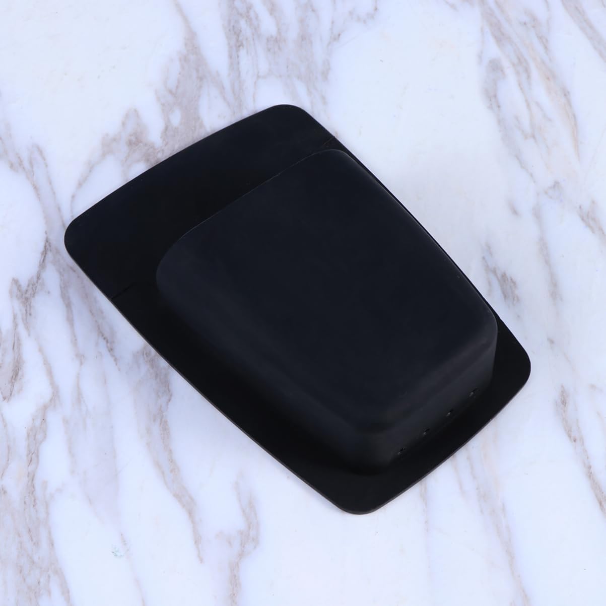 UTHCLO Silicone Razor Holder Bathroom Organizer Wall Mounted Storage Black