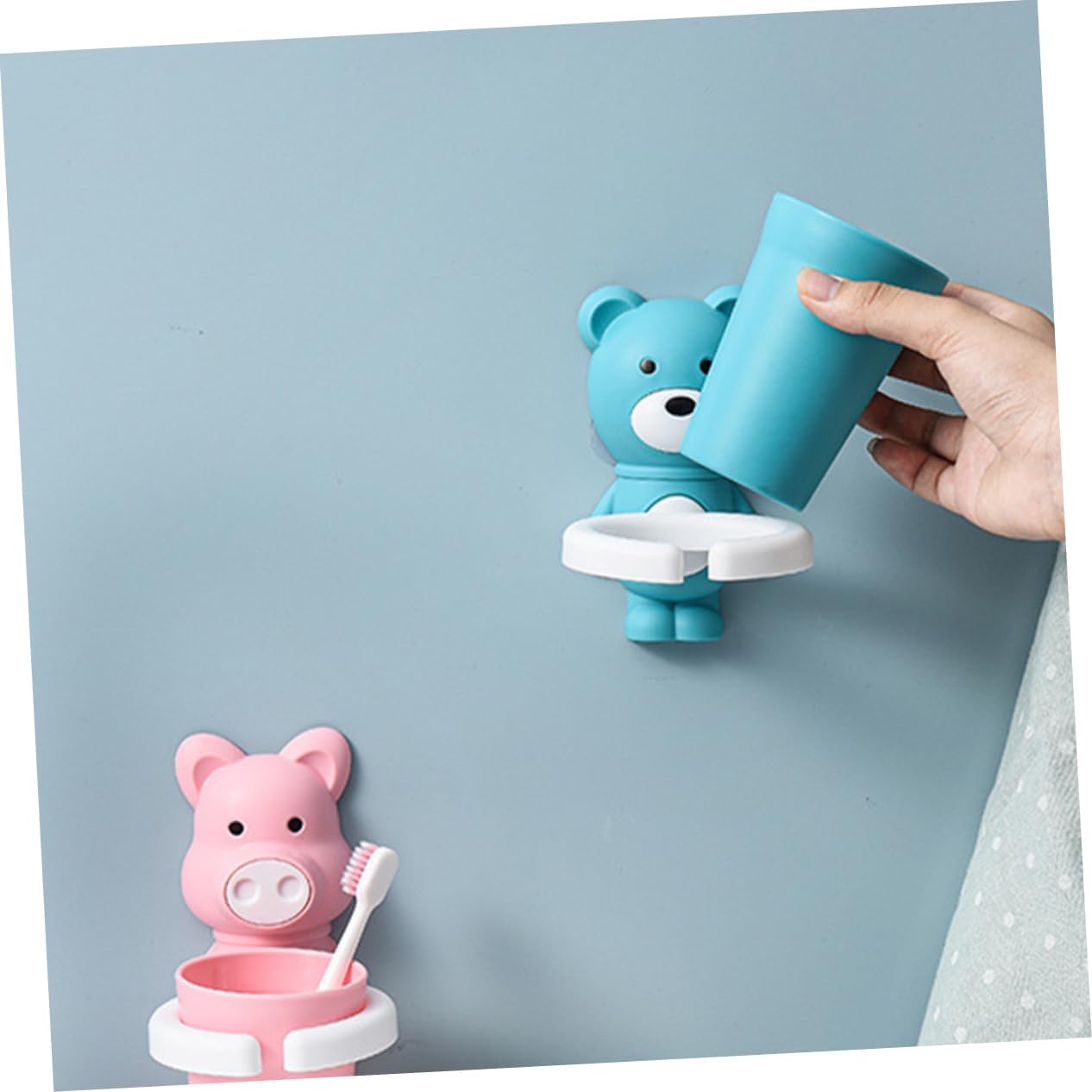 Mikinona Wall-Mounted Toothbrush Holder for Bathroom