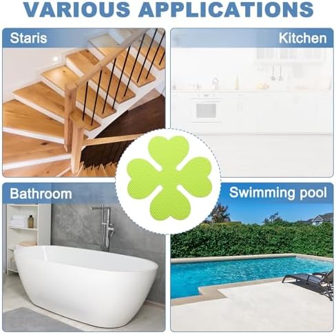 PATIKIL 20 Pcs Non-Slip Bathtub Stickers Grass Green 1