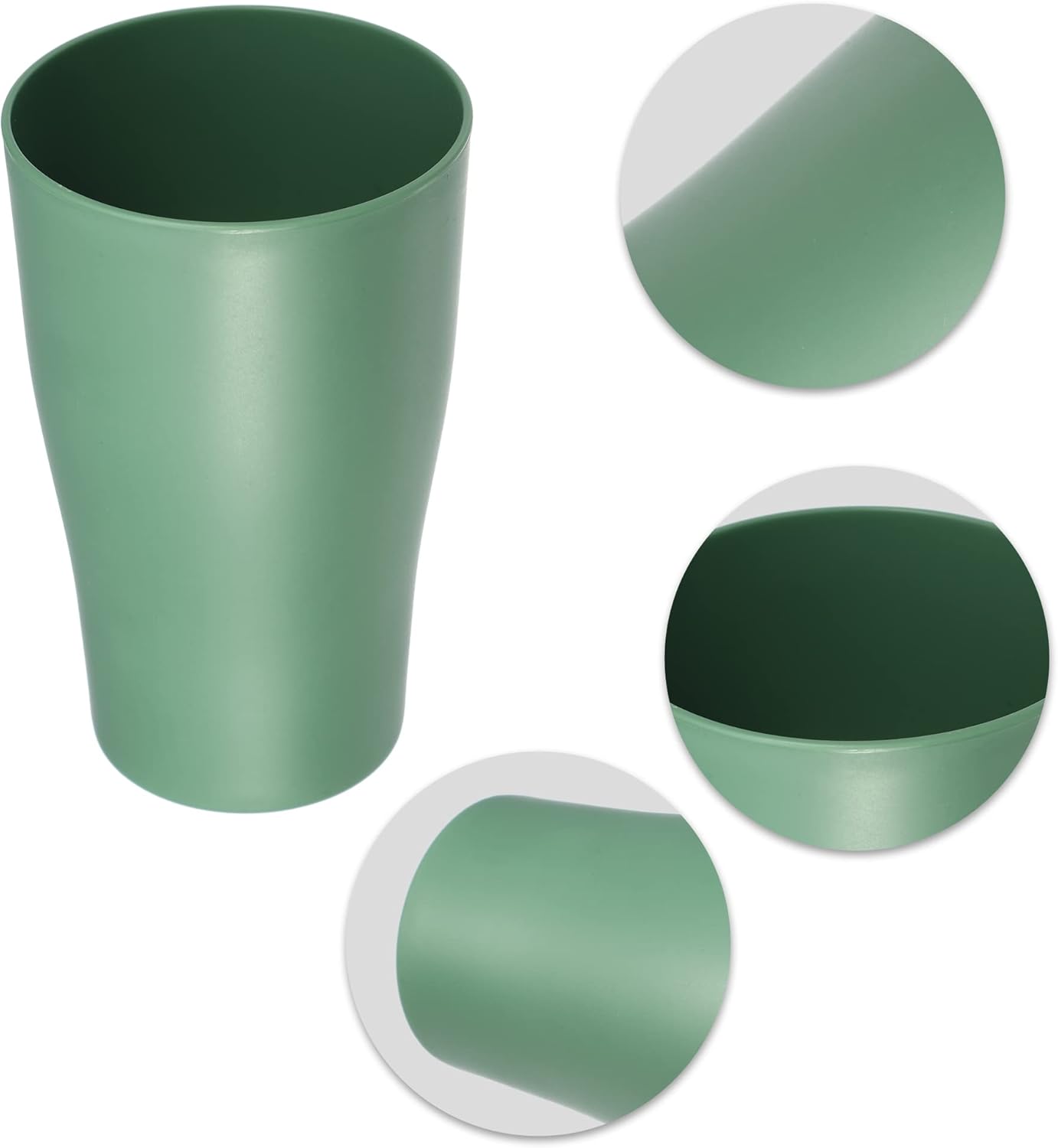 VOCOSTE 2pcs Green Bathroom Toothbrush Tumblers