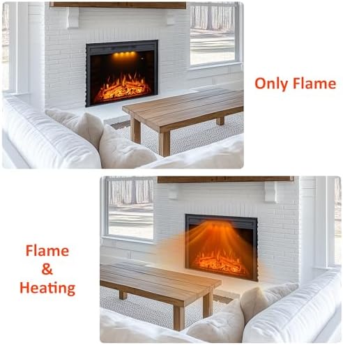 Valuxhome Electric Fireplace with Fire Crackling Sound and Overheating Protection