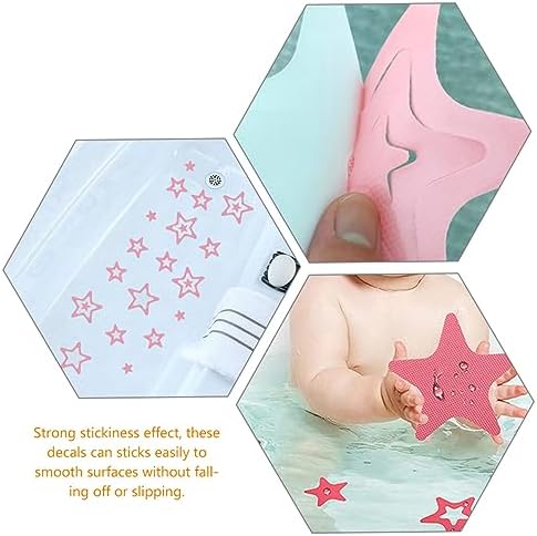 Luxshiny 12Pcs Star Shape Non-Slip Bathroom Stickers 1